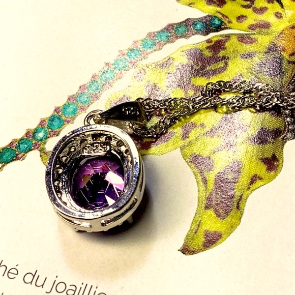 Sterling Silver Amethyst Pendant Chain Necklace - Picture 7 of 7